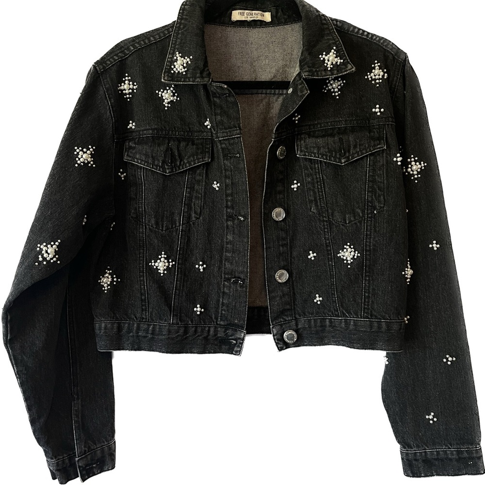 Free Generation Los Angeles embellished jean jacket